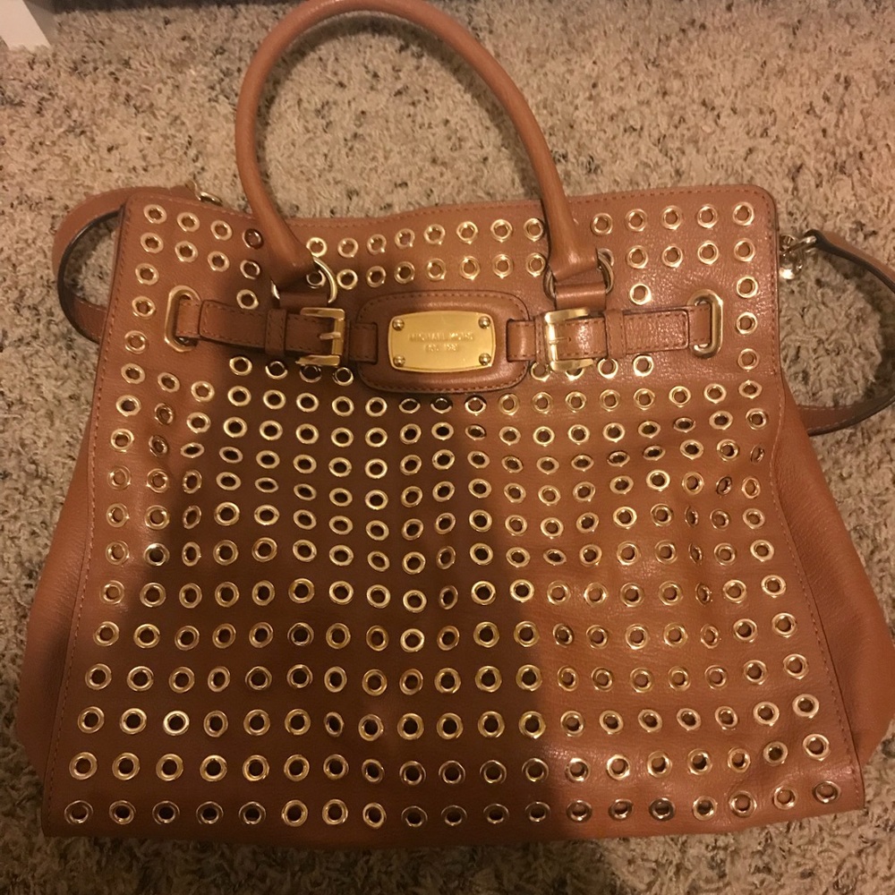 Michael Kors Hamilton Bag (brown/ studded)